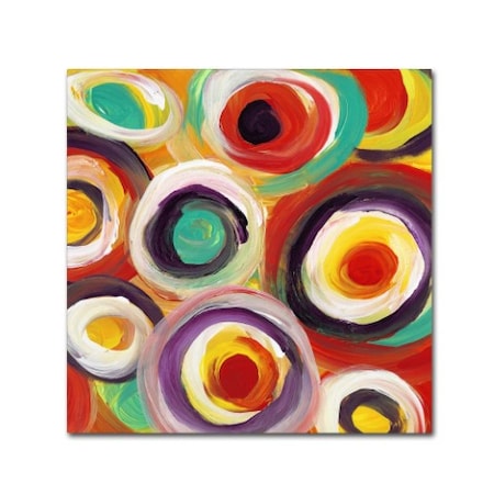 Amy Vangsgard 'Bright Bold Circles Square 1' Canvas Art,35x35